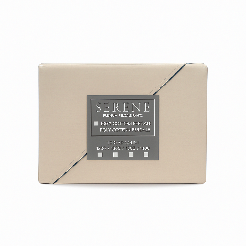 Serene Fitted Sheet/Flat Sheet/2 Pillow Case - T300 - 100% Cotton