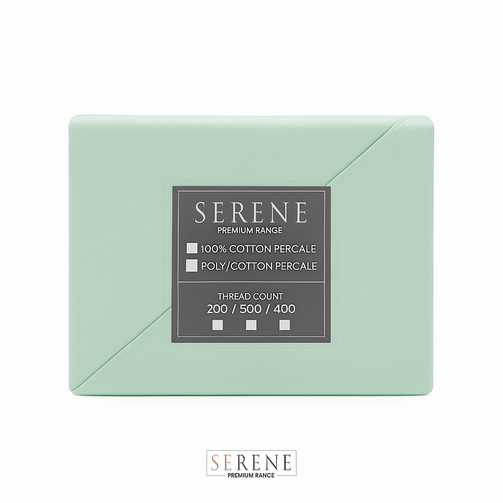 Serene Fitted Sheet/Flat Sheet/2 Pillow Case - T300 - 100% Cotton