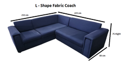 L Shape Fabric Couch