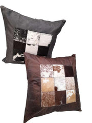 Nguni Framed Cushion - Brown or Black - 50cm x 50cm