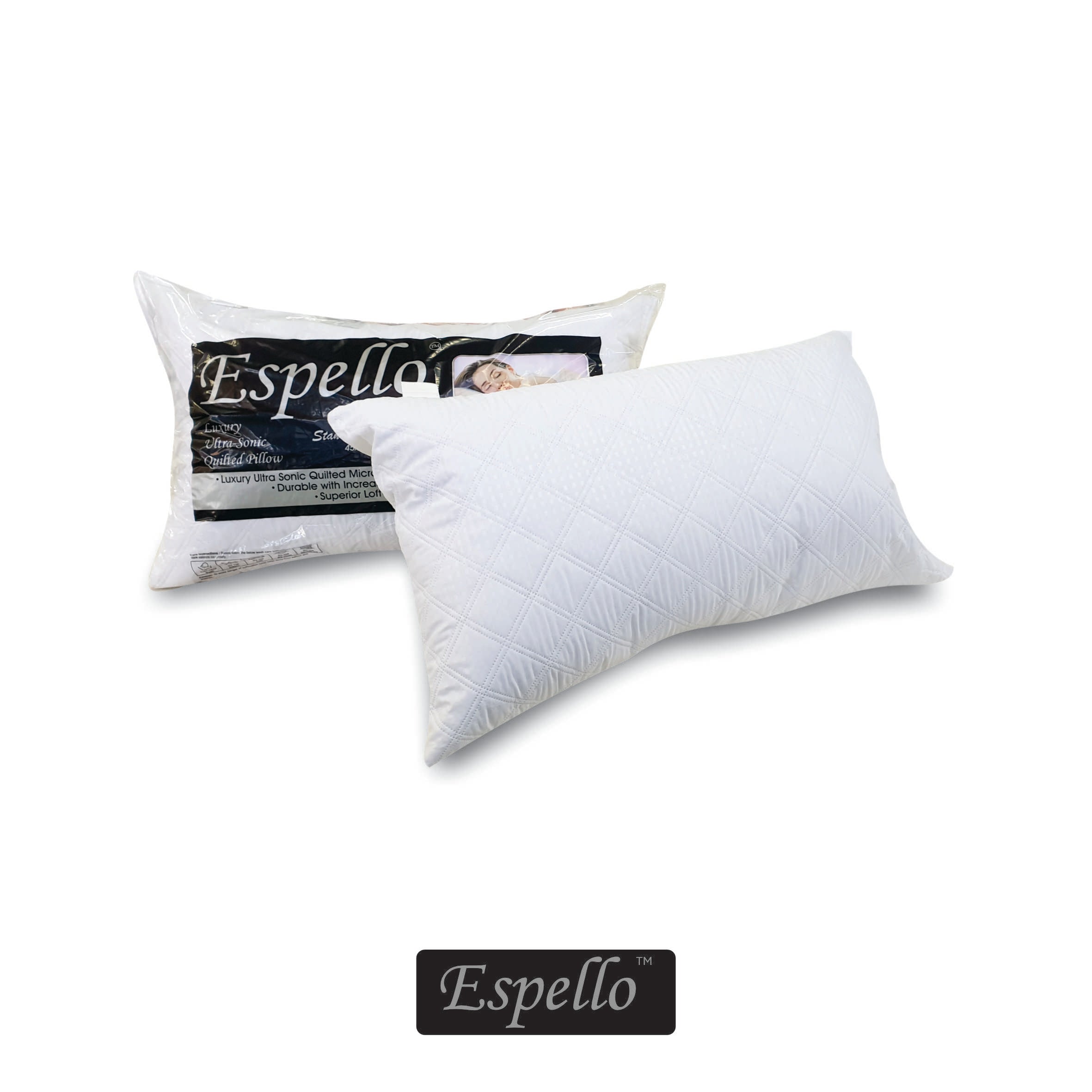 Espello Standard Pillow - Single - 45cm x 70cm - 750g