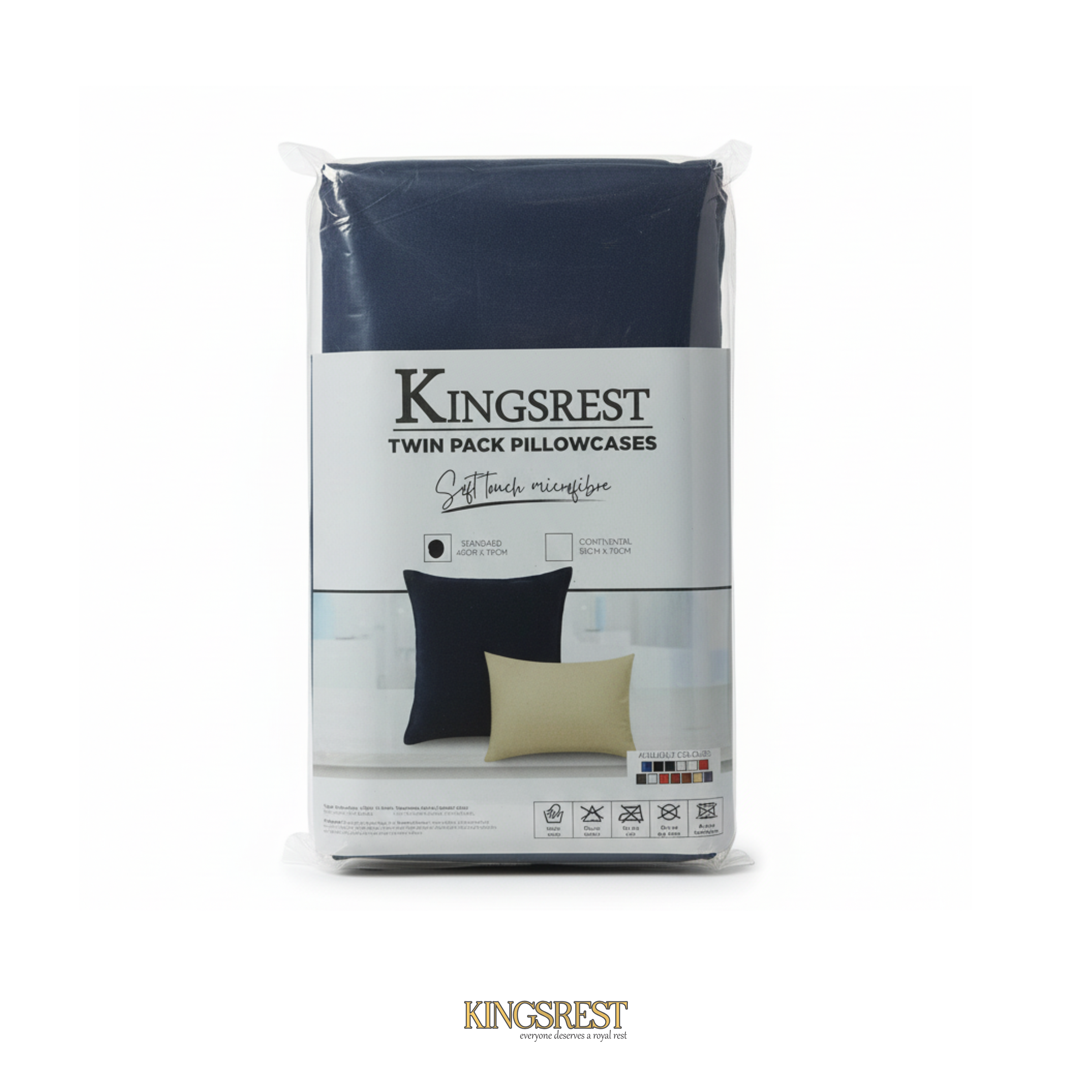 Kingsrest Continental Pillow Cases - 70GSM - 70cm x 70cm